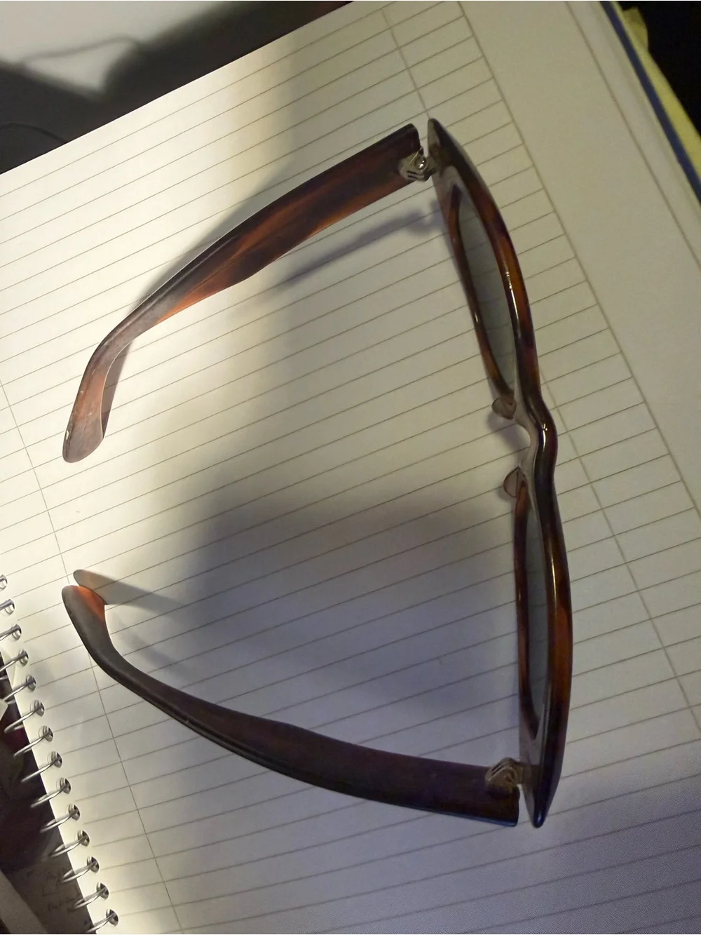 Ray-Ban Brown Tortoise Rectangle Sunglasses with Dark Lenses